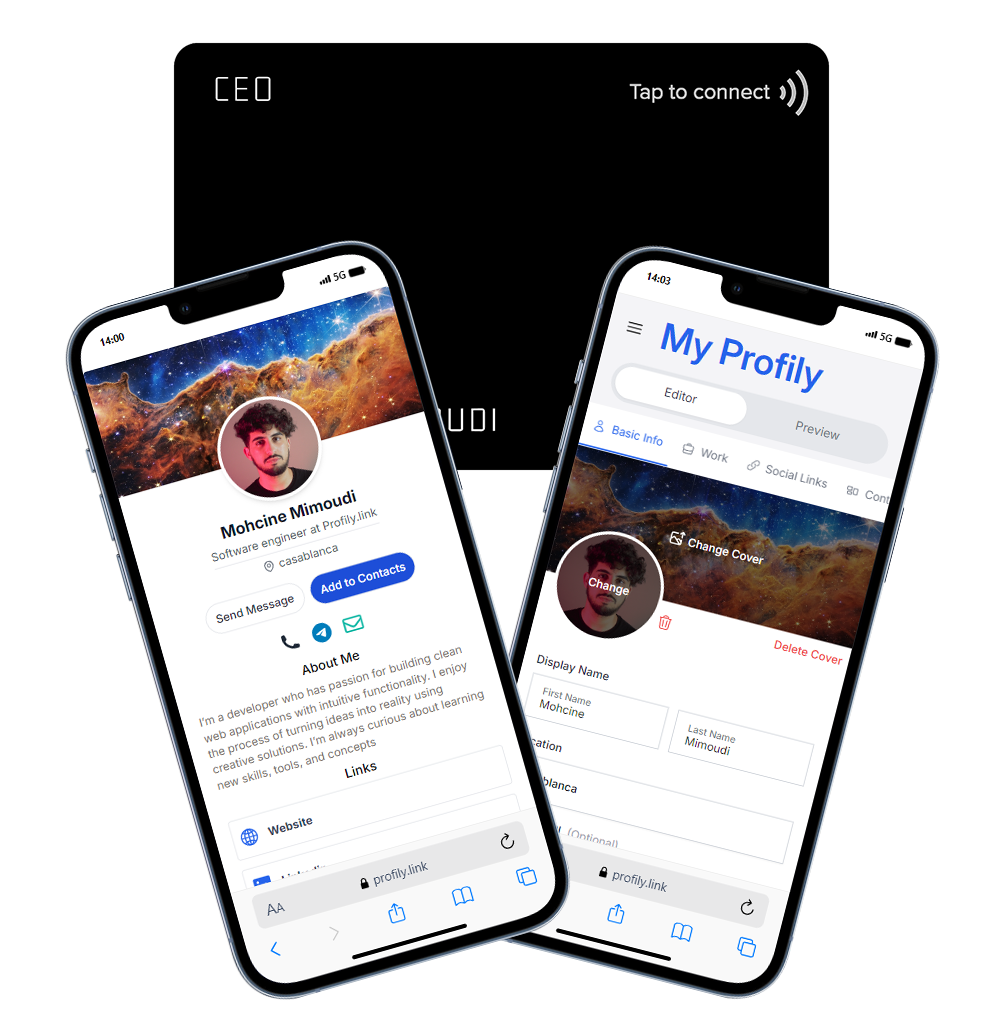 Profily.link digital Business Card