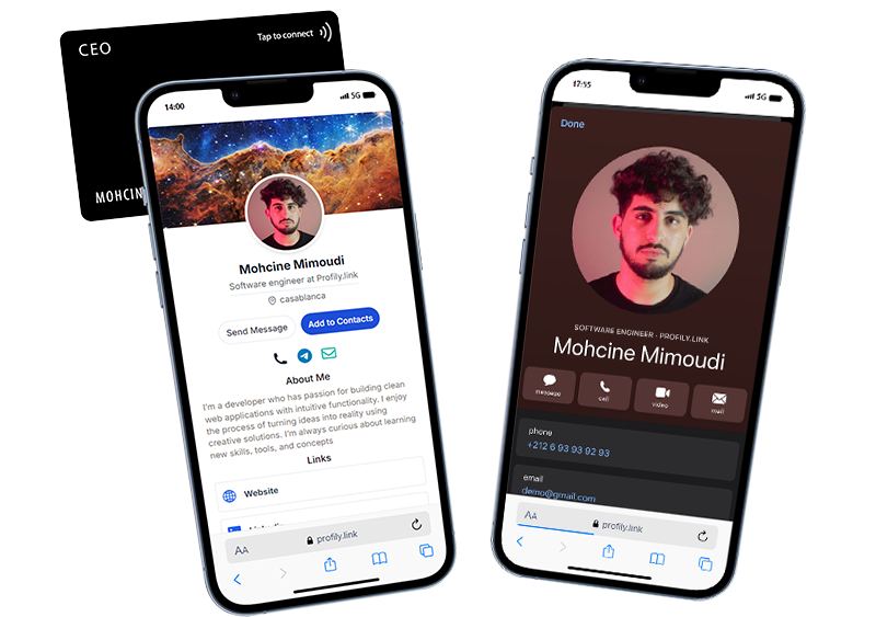 Profily.link Add to contacts